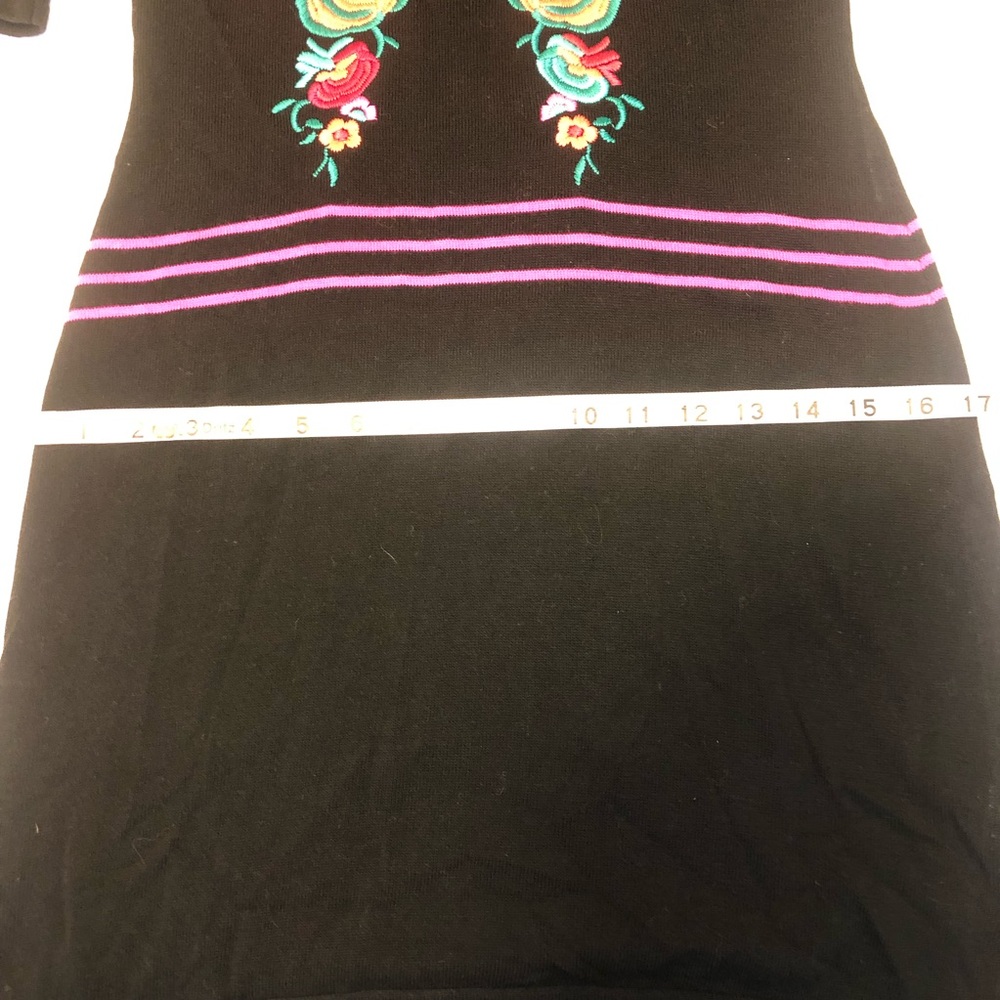 Nanette Lepore Floral Knit Embroidered Cutout Mini Dress XS - Picture 14 of 15